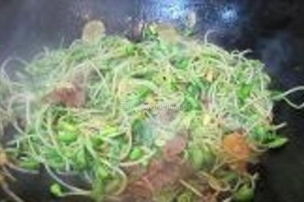 黑豆芽炒牛肉的做法图解9