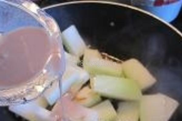 咸虾酱焖老节瓜的做法图解5