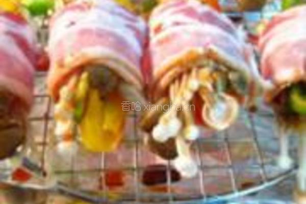 烤咸肉卷的做法图解3
