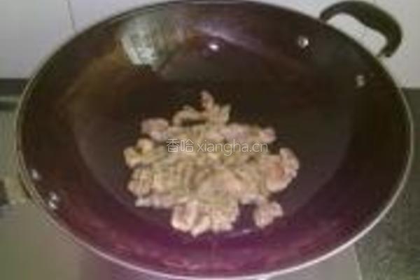 肉片炒手撕甜椒的做法图解5