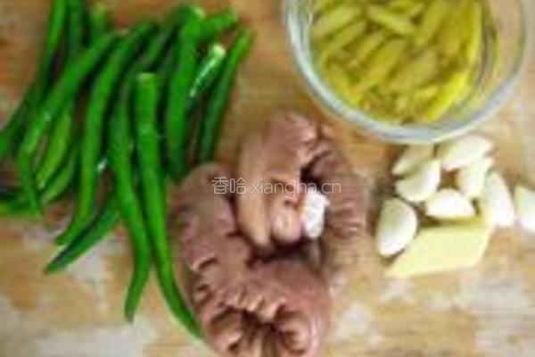 尖椒熘肥肠的做法图解1
