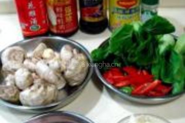 蚝油蘑菇肉片的做法图解1