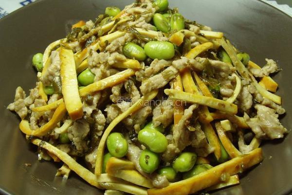 香干肉丝毛豆