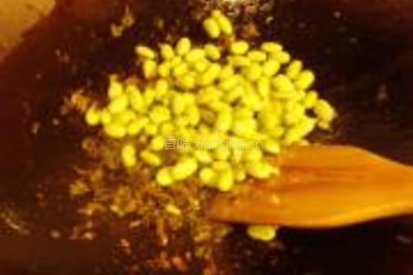 香干肉丝毛豆的做法图解4