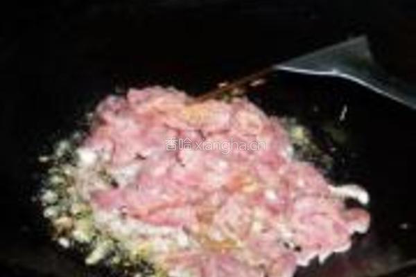 肉丝蒜苗的做法图解4