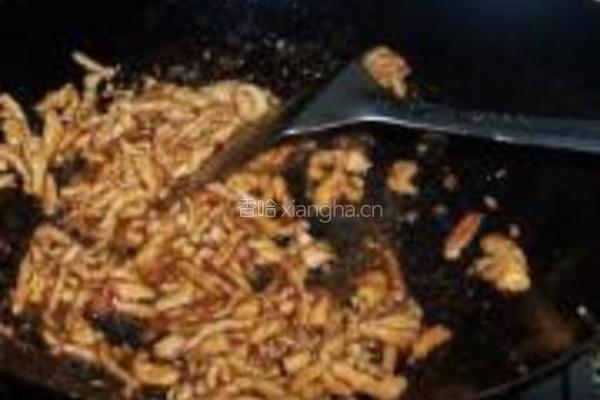 肉丝蒜苗的做法图解5