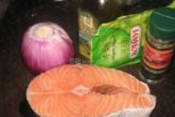 香草烤三文鱼的做法图解1