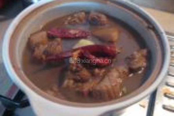 红烧肉焖豆角干的做法图解5