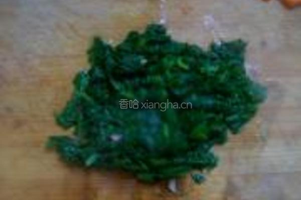 芹菜叶炒米饭的做法图解3