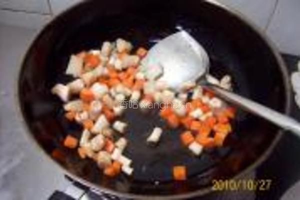 绿芥蓝蘑菇鸡丁的做法图解12