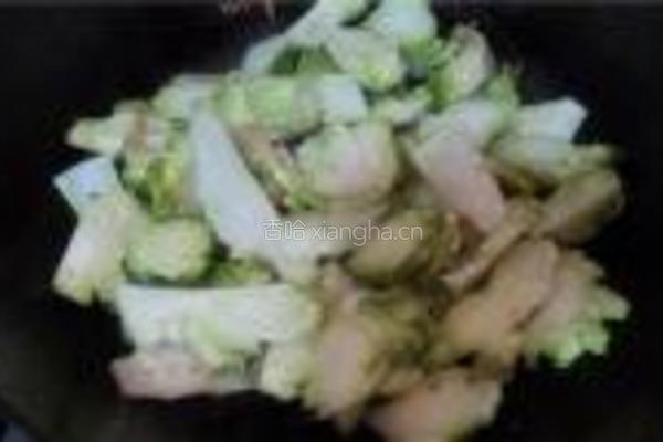 虾米炒芥菜头的做法图解3