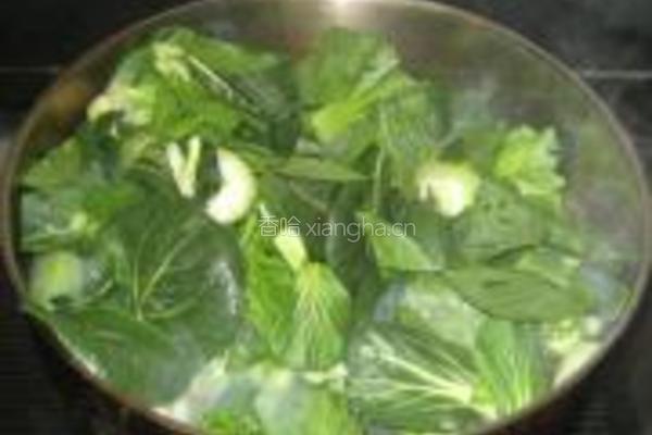 平菇方香肠炒青菜的做法图解4