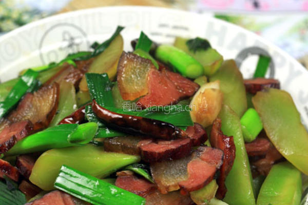 莴苣炒老腊肉