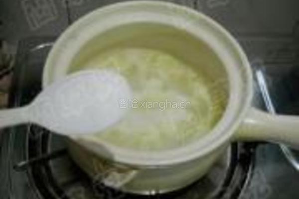 虾米卷心菜粥的做法图解6