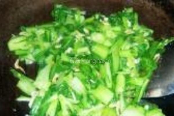 虾皮菜心的做法图解5