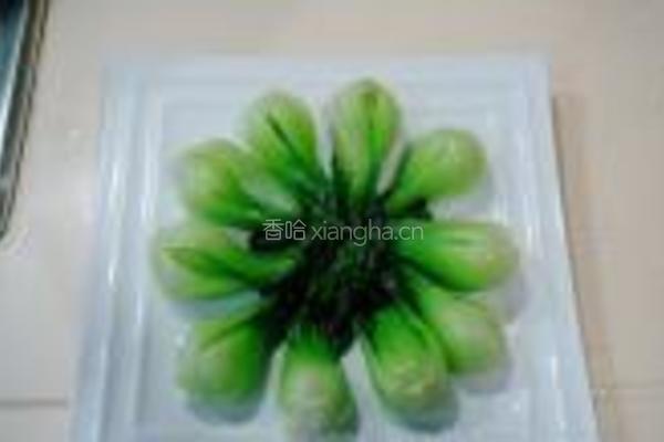 蚝油香菇扒菜心的做法图解4