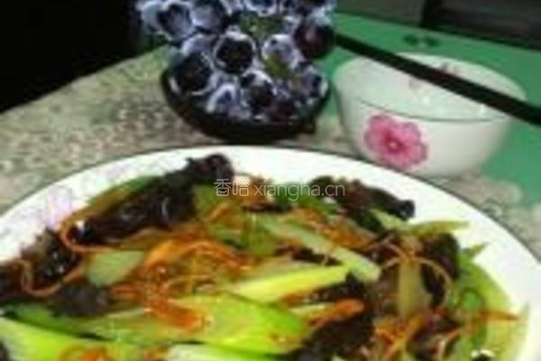 虫草花清炒西芹木耳的做法图解10