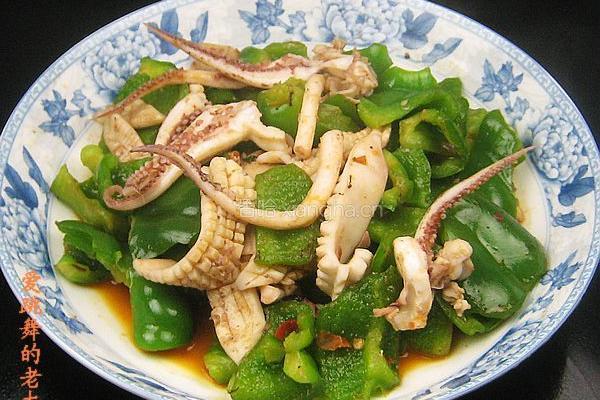 辣味青椒炒鱿鱼
