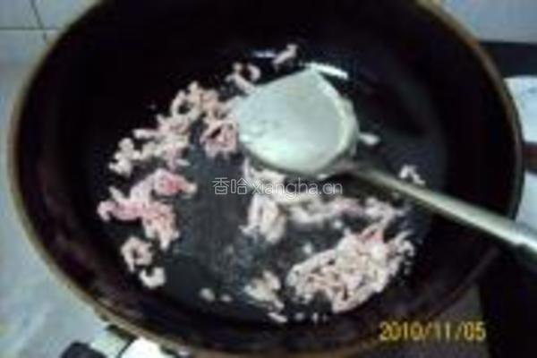肉丝香干炒大蒜的做法图解5