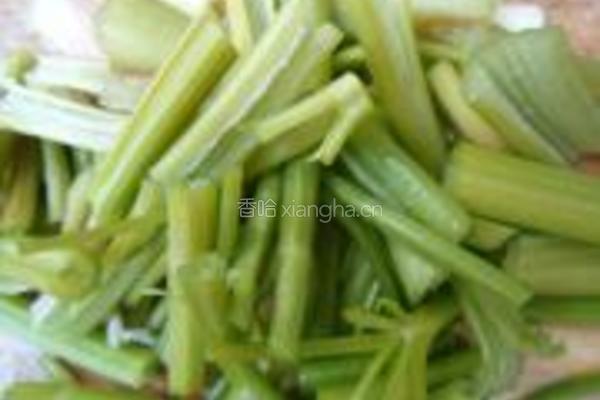 香芹香干炒五花肉的做法图解2