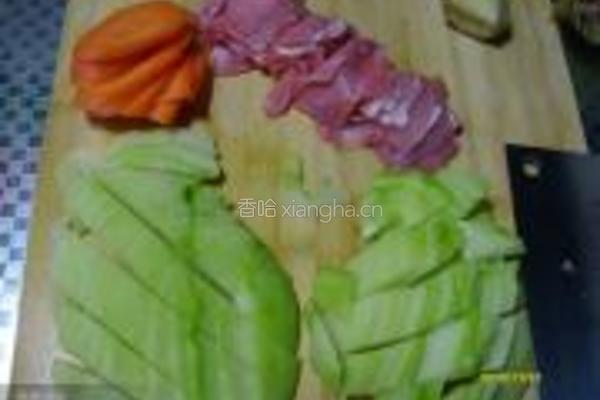 佛手炒肉片的做法图解1