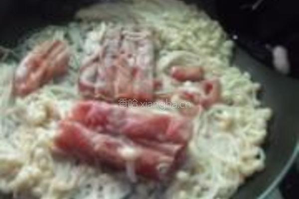 羊肉金针菇的做法图解4