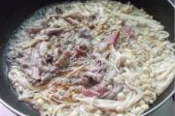 羊肉金针菇的做法图解5