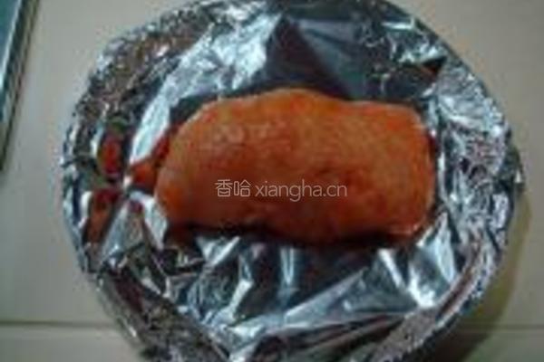 菠萝烤鸭厚匹萨的做法图解2