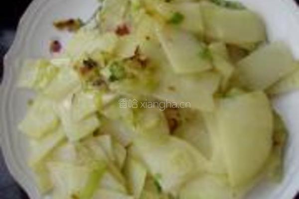 紫甘蓝炒土豆片的做法图解5
