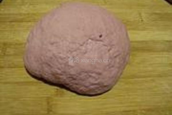 肉松馅紫薯面包的做法图解4