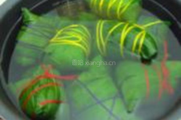 紫薯提子粽的做法图解6