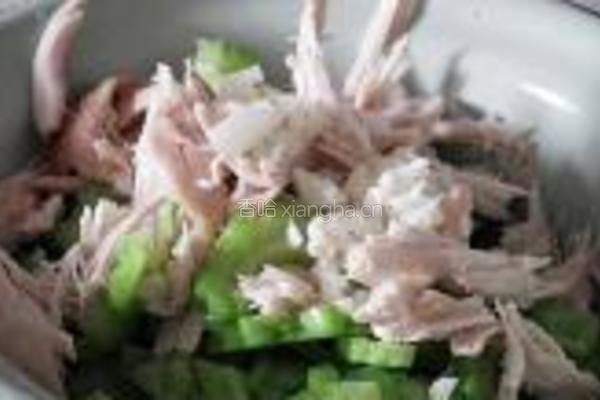 香辣鸡丝拌苦瓜的做法图解8