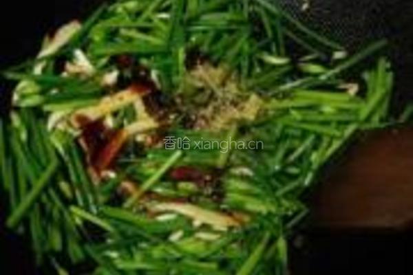 香干鸡丝炒蒜苗的做法图解9