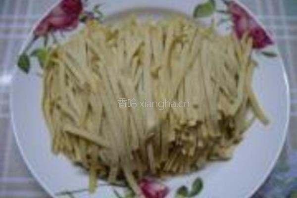 鸭丝炒干豆腐丝的做法图解1