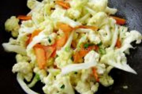 清炒菜花的做法图解4