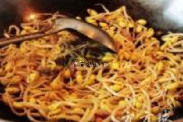 黄豆芽炒粉的做法图解8