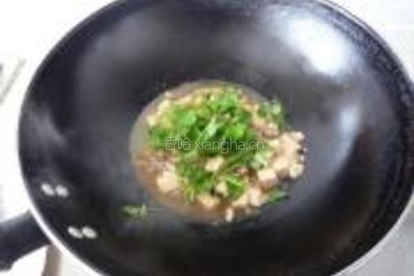 香菜肉末豆腐的做法图解11