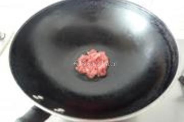香菜肉末豆腐的做法图解4