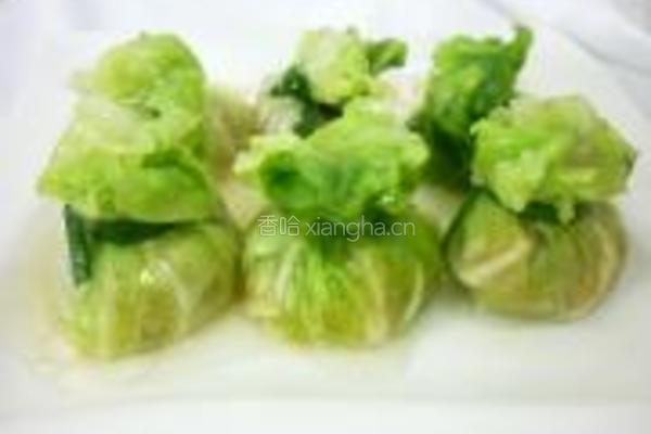 虾肉白菜包的做法图解8