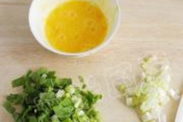 青菜蛋炒饭的做法图解4