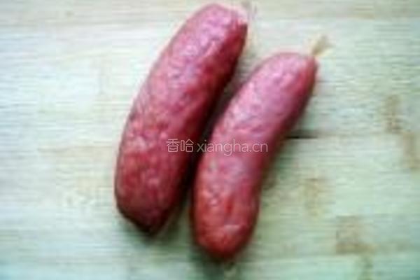 蒜薹红肠的做法图解2