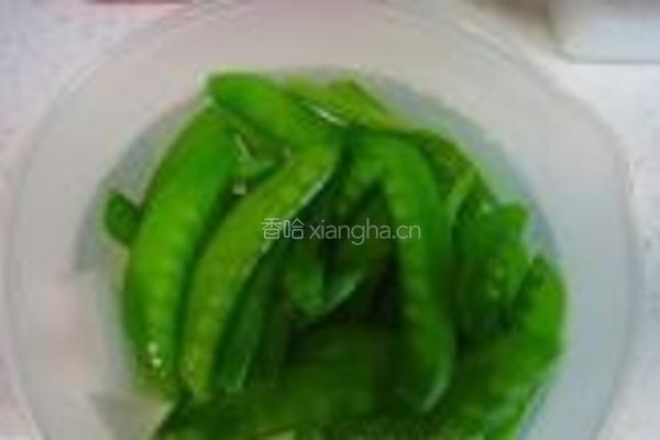 蒜香培根荷兰豆的做法图解4