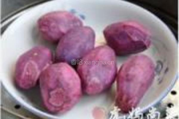 黑豆紫薯糕的做法图解2