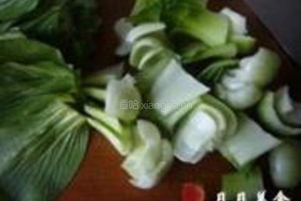 猪油渣炒青菜的做法图解1