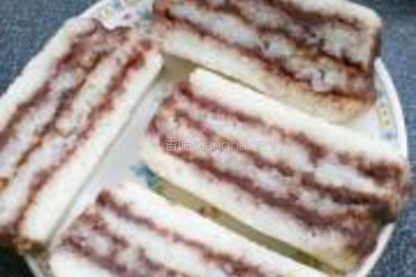 糯米豆沙切糕的做法图解10