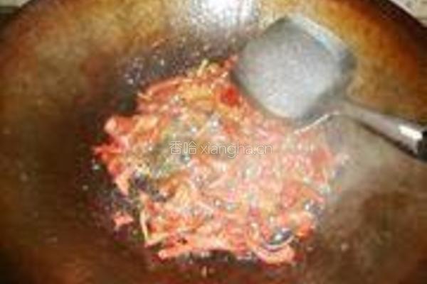 青红椒爆鸭肠的做法图解4