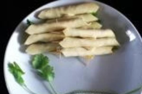 豆腐皮蔬菜卷的做法图解3