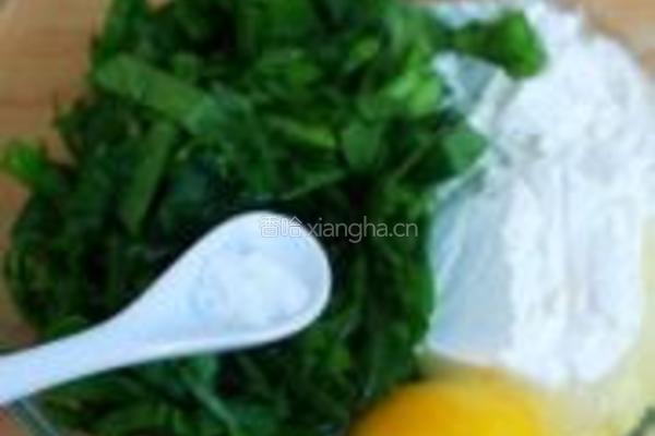 木耳菜煎饼的做法图解4