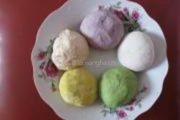 彩虹包子的做法图解2