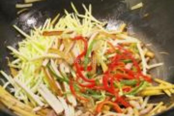 鲜笋炒豆腐干的做法图解9